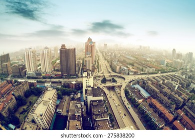 Aerial View Of The City Viaduct Interchange