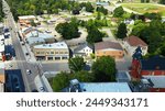 An aerial view of Clinton, Ontario, Canada on a fine day