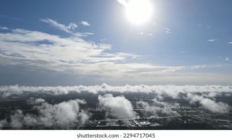 Aerial View in the Clouds
