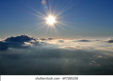 Aerial view clouds, sky