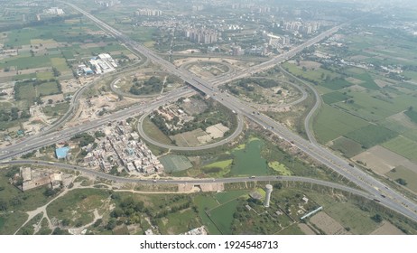 Aerial View Of Cloverleaf Interchange In India