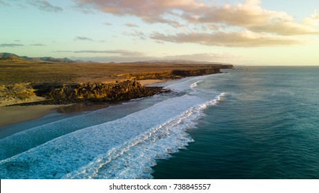 Aerial View Of Coast, Fuerteventura, Canary Islands