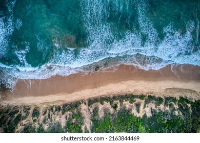Aerial view of the coast at Point Lonsdale. Victoria, Australia. May 2022