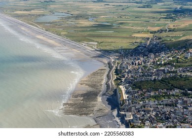 Aerial View Of A Coastal City