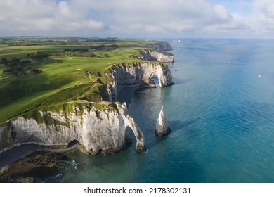 Aerial View Coastal Cliffs Etretat Normandy Stock Photo 2178302131 ...