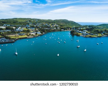 Aerial View Of The Coastal Village Of Baltimore, West Cork In Ireland.