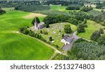 Aerial View of Colebrooke Parish Church of Ireland County Fermanagh Northern Ireland 