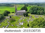 Aerial View of Colebrooke Parish Church of Ireland County Fermanagh Northern Ireland 