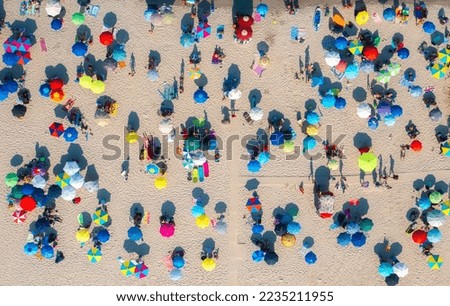 Similar – Aerial Summer View Of Crowded Beach Full Of People