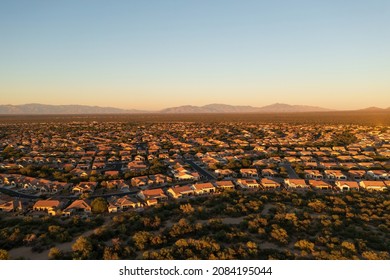 Aerial View Of Cookie Cutter Homes In Arizona