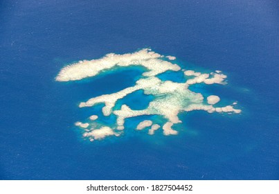 Aerial View Of Coral Reef In Kadavu Island Fiji