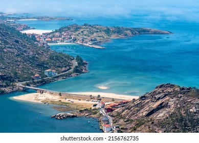 Aerial view of Costa da Morte or Death Coast from view point of Ezaro, Coruna, Spain