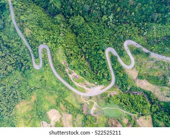 Aerial View Crooked Path Road On Stock Photo 522525211 | Shutterstock