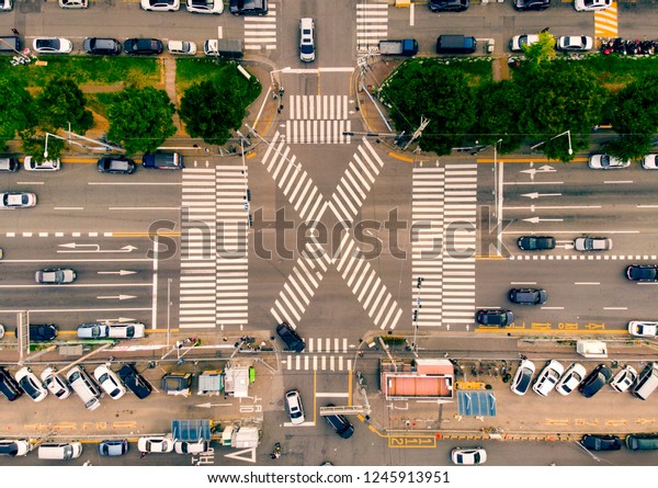 Aerial View a\
Crosswalks
