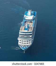 Aerial View Of A Cruise Ship