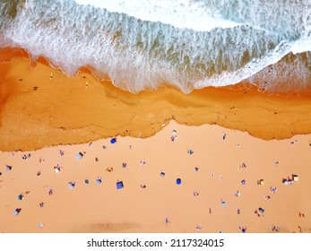 An Aerial View Of The Curl Curl Beach On A Sunny Day