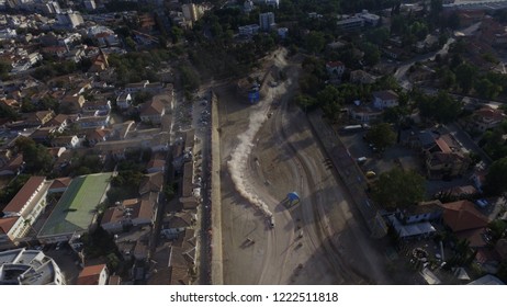 Aerial View Of Cyprus Rally 2016 In Cyprus. A Beautiful Rally Road.