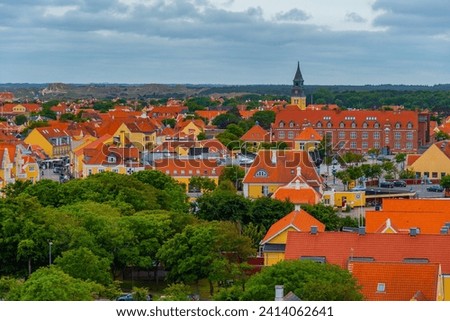 Aerial view of Danish town Skagen.