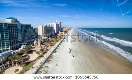 Aerial view of Daytona Beach, Florida.