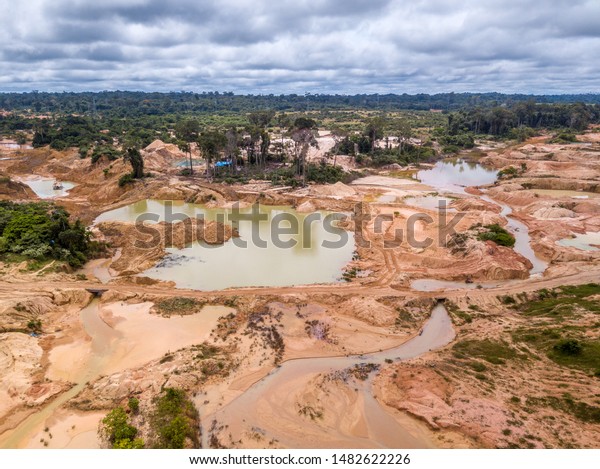 aerial-view-deforested-area-amazon-rainforest-foto-stock-1482622226