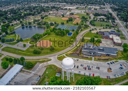 Aerial View of the Des Moine Suburb of Ankeny, Iowa