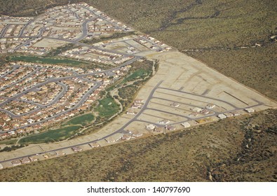 Aerial View Of Desert Land Use In Tucson, Arizona