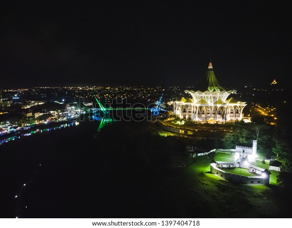 Aerial View Dewan Undangan Negeri Sarawak Stock Photo 1397404718 ...