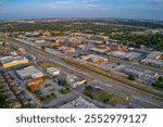 Aerial View of the DFW Suburb of Grand Prairie, Texas during Summer