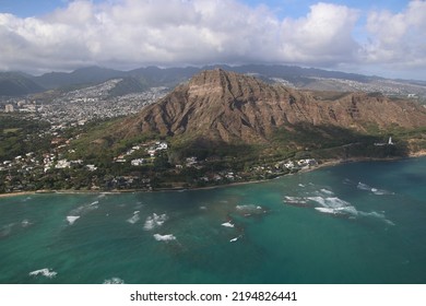 Aerial View Of Diamond Head, Honolulu, Hawaii