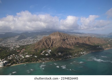 Aerial View Of Diamond Head, Honolulu, Hawaii