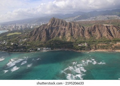 Aerial View Of Diamond Head, Honolulu, Hawaii