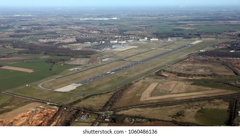 Aerial View Of Doncaster Sheffield Airport, UK