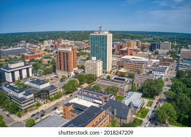 Aerial View of Downtown Ann Arbor, Michigan in Summer - Shutterstock ID 2018247209