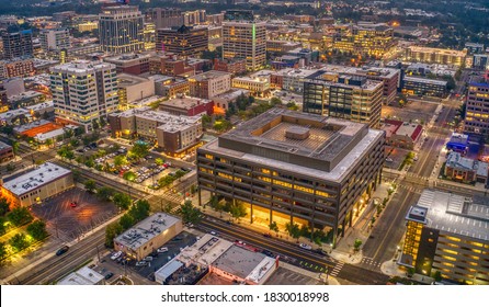 Aerial View Of Downtown Boise, Idaho In Summer