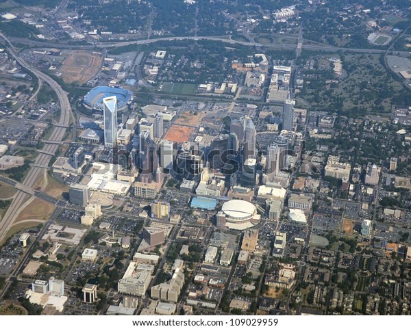 Aerial View Downtown Charlotte North Carolina Stock Photo Edit Now