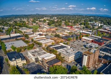 Aerial View Downtown Cleveland Tennessee Summer Stock Photo 2071419878 ...