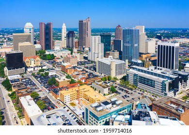 Aerial View Of Downtown Columbus Ohio USA