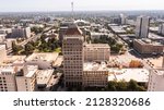 Aerial view of downtown Fresno, California, USA.