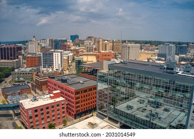 Aerial View Of Downtown Grand Rapids, Michigan During Summer