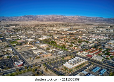 Aerial View Of Downtown Indio, California