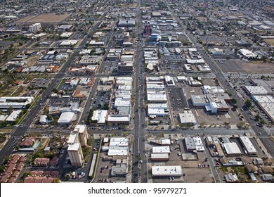 Aerial View Of Downtown Mesa, Arizona