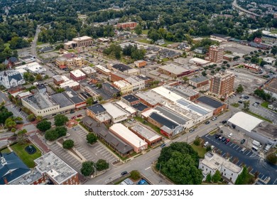 Aerial View of Downtown Orangeburg, South Carolina