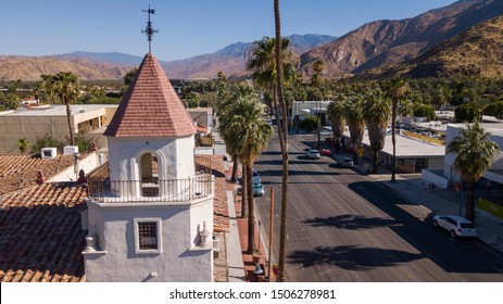 Aerial View Of Downtown Palm Springs, California.