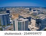 Aerial View of Downtown, Plano Texas in the DFW Metro