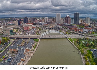 Aerial View Of Downtown Rochester, New York During May