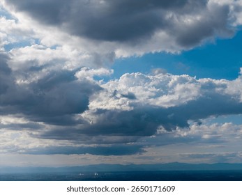 Aerial View of Dramatic Clouds in the Blue Sky – Drone Photography Collection