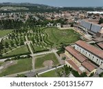 Aerial view of the ducal park of Sassuolo in the province of Modena