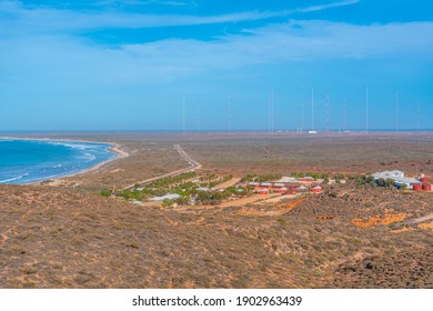 Aerial view of Dunes beach near Exmouth, Australia