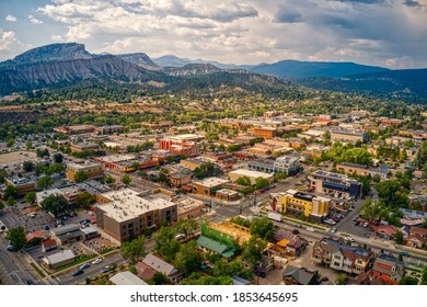 Aerial View of Durango, Colorado in Summer