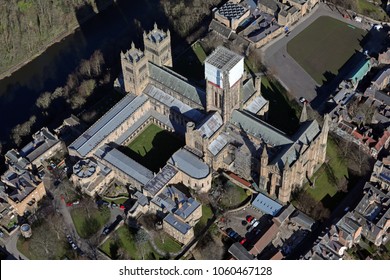 Aerial View Of Durham Cathedral, UK